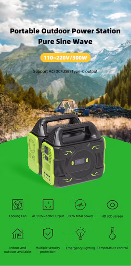 Stockage d'énergie de batterie de grande capacité 600W Alimentation d'urgence domestique