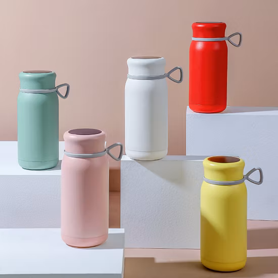 Mini chauffe-mains portable en acier inoxydable 320 ml Smart USB Affichage de la température de charge Thermos électriques