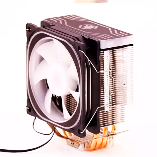 Ventilateur de refroidissement en cuivre en aluminium prix d'usine refroidisseur d'unité centrale de traitement d'air RVB pour ordinateur de bureau