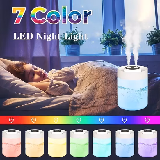 4L grande capacité ménage muet chambre bureau climatisation chambre Double pulvérisation brouillard aromathérapie humidificateur d'air